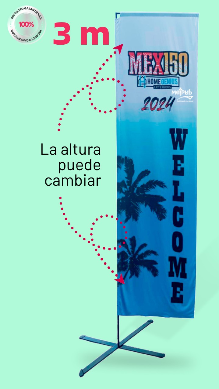 Bandera L 3m